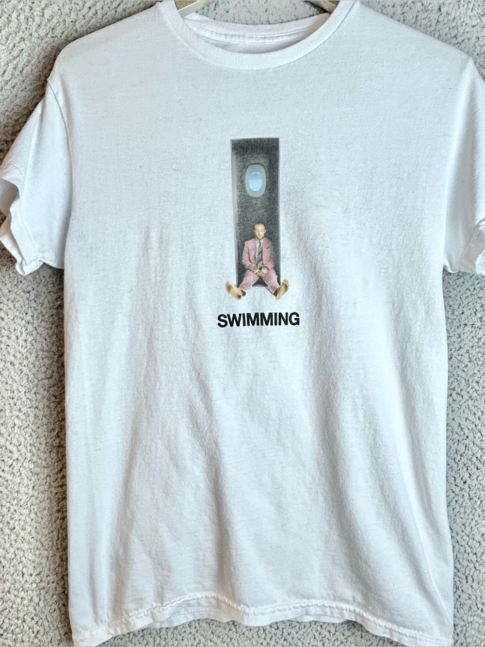 Mac Miller Swimming Album T Shirt White Rap Hip Hop 2018 Tour Merch Size Small